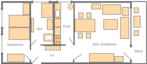 Grundriss der Wohnung